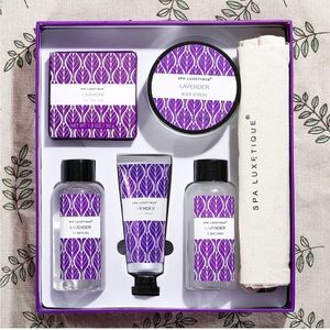 NIP spa luxetique lavender bath set